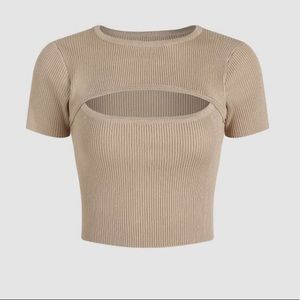 solid cut out knit top from cider ($24) XL